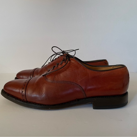 Allen Edmonds Byron 2034 Captoe Oxford Brown Shoes Men’s Size 9 - Picture 3 of 14